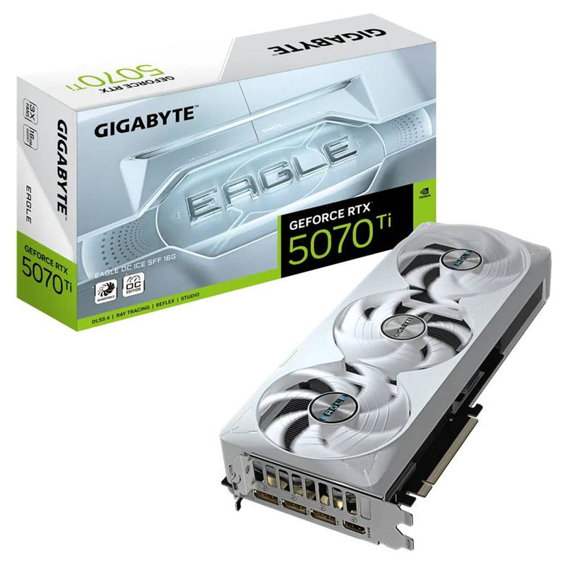 Carte graphique Gigabyte NVIDIA GeForce RTX 5070 Ti « Blackwell » Eagle OC Ice SFF 16G GDDR7 DLSS4