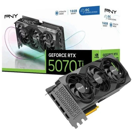 PNY GeForce RTX 5070 Ti Overclockée 16 Go GDDR7 Reflex 2 RTX AI DLSS 4