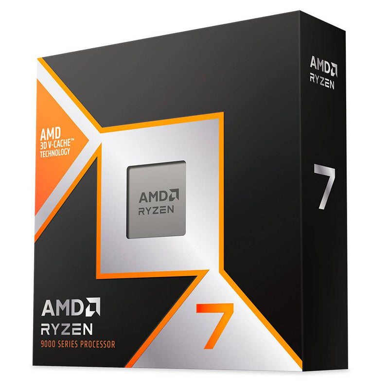 Processeur AMD Ryzen 7 9800X3D « Zen 5 » 8 cœurs 4,7 GHz avec Turbo Boost 5,2 GHz, 104 Mo de cache, socket AM5